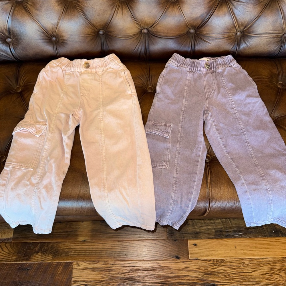Cotton On Kids Cargo Pants - Light Pink and Lavender